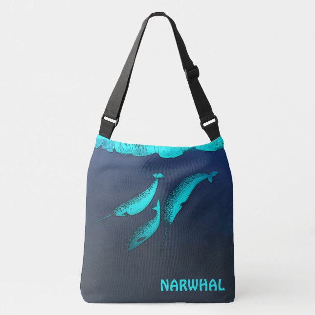 Bolso Cruzado Narwhal Bajo El Hielo (Anverso)