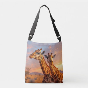 Bolso Cruzado Naturaleza animal de jirafa majestuosa salvaje