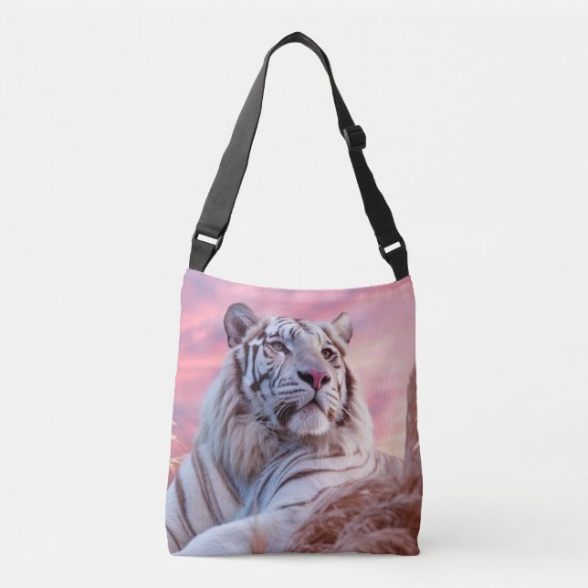 Bolso Cruzado Naturaleza de los animales tigres Selva majestuosa (Anverso)