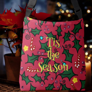 Bolso Cruzado Navidad Es La Temporada Holly n Estrellas