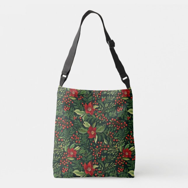 Bolso Cruzado Navidades Berries Flowers (Reverso)