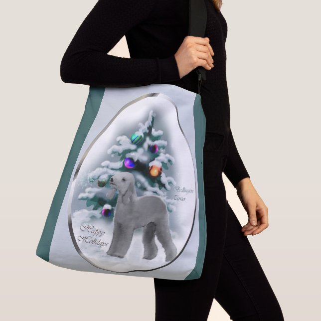 Bolso Cruzado Navidades de Bedlington Terrier (Detalle)
