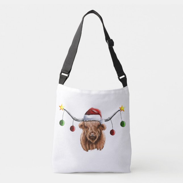 Bolso Cruzado Navidades de Have a Merry Hielan Coo (Anverso)