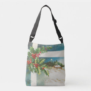 Bolso Cruzado Navidades de la escena Holly Snow Winter
