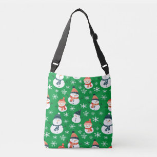 Bolso Cruzado Navidades de patrón sin foco de Snowflake