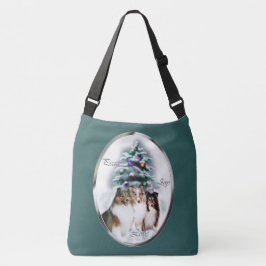 Bolso Cruzado Navidades de Shetland Sheepdog Sheltie
