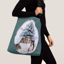 Bolso Cruzado Navidades de Shetland Sheepdog Sheltie