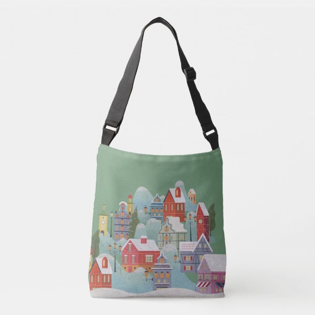 Bolso Cruzado Navidades de Winter Town (Anverso)