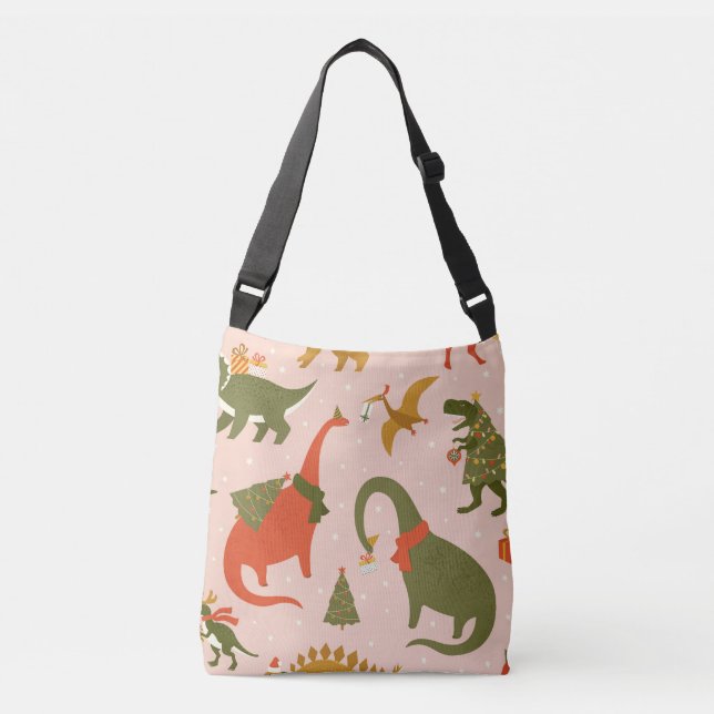 Bolso Cruzado Navidades Dino Fiesta: Tree Rex (Anverso)