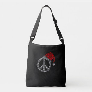 Bolso Cruzado Navidades felices Símbolo de Hippies Gorra Santa