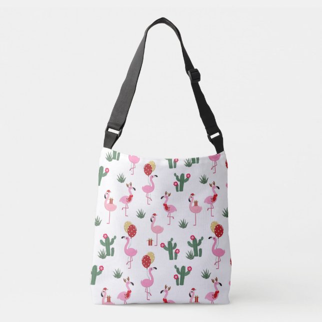 Bolso Cruzado Navidades Flamingo Fiesta | Vacaciones (Anverso)