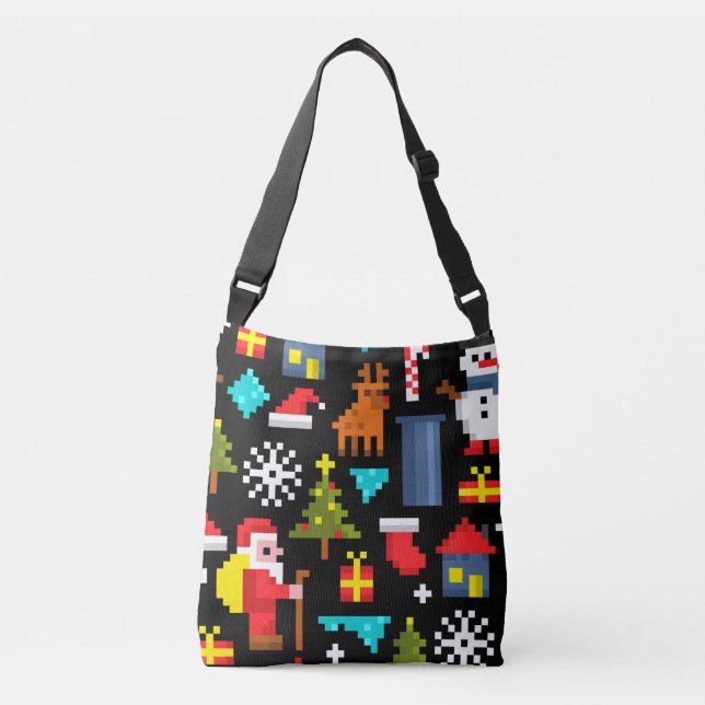 Bolso Cruzado Navidades Pixel (Anverso)