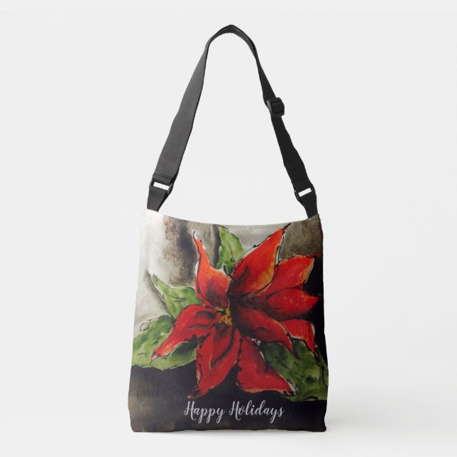 Bolso Cruzado Navidades Poinsettia (Anverso)