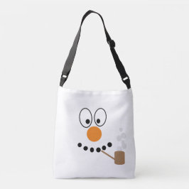 Bolso Cruzado Navidades se burlan de Snowman Personalizado Face