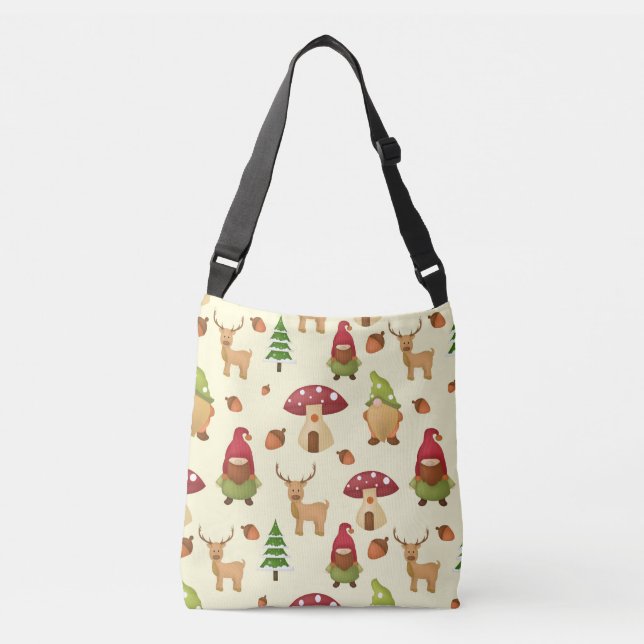 Bolso Cruzado Navidades Woodland Gnome | Vacaciones (Anverso)