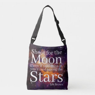 Bolso Cruzado Nebulosa Naranja Púrpura Frase Inspiradora