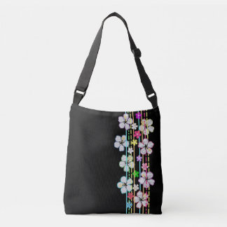 Bolso Cruzado Negro con flores