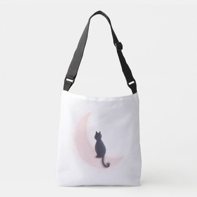 Bolso Cruzado Negro en la luna (Anverso)
