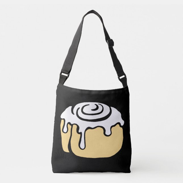 Bolso Cruzado Negro lindo del diseño del dibujo animado del (Anverso)
