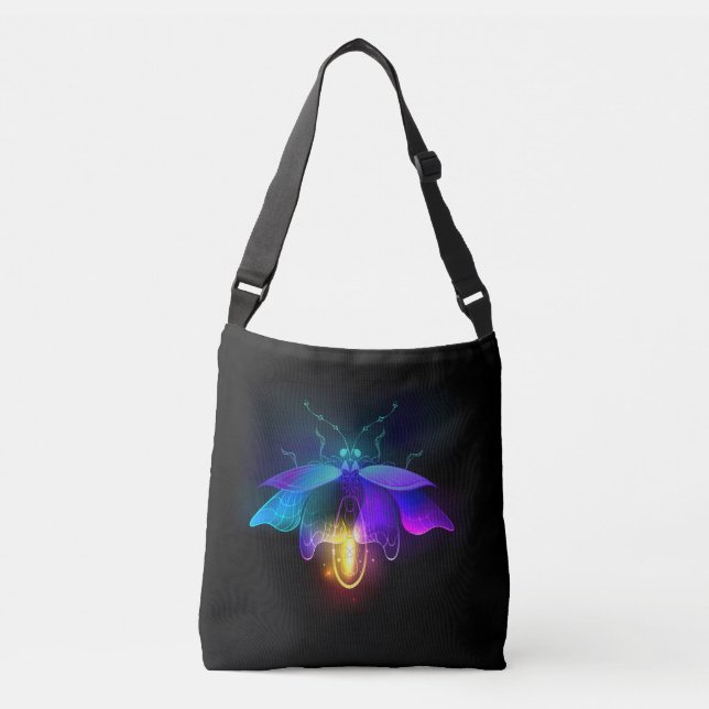 Bolso Cruzado Neon Firefly en negro (Anverso)
