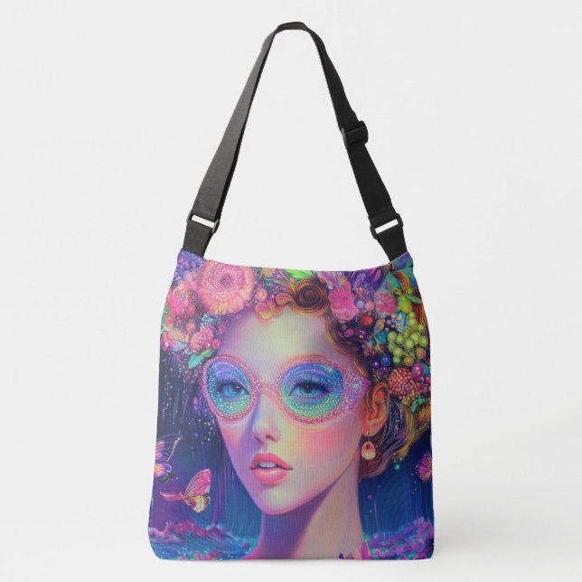 Bolso Cruzado Neon Garden Goddess (Anverso)