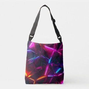 Bolso Cruzado Neón Geométrico Abstracto Futurista Ciberpunk