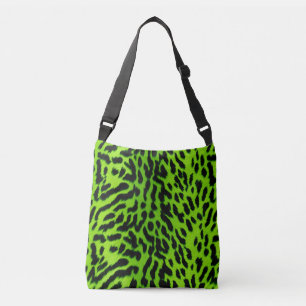 Bolso Cruzado Neón Patrón de piel de animal verde Animalia