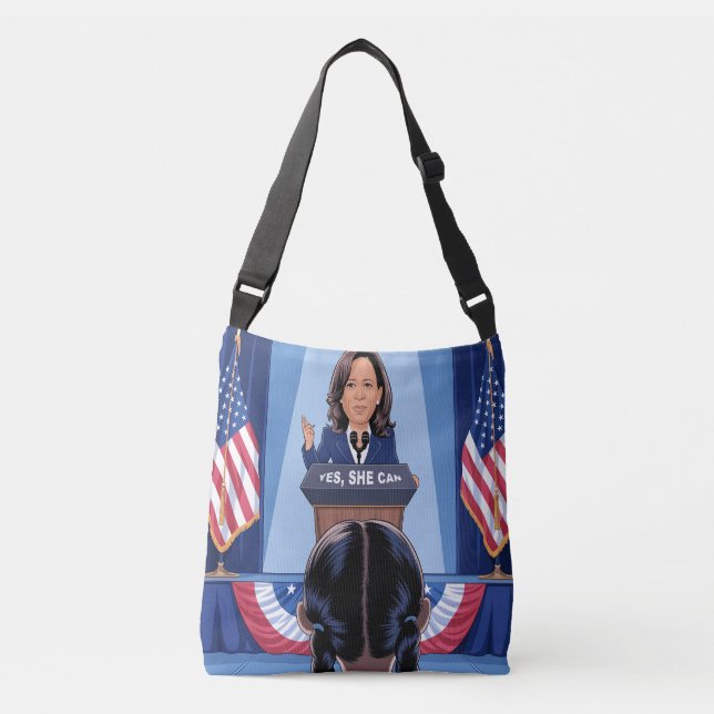 BOLSO CRUZADO NIECE DE KAMALA HARRIS - SÍ PUEDE (Anverso)