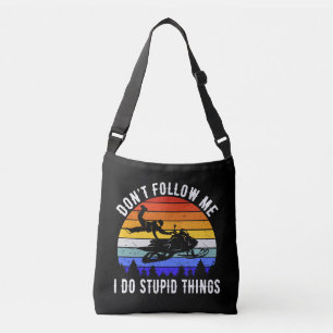 Bolso Cruzado No me sigas hago cosas estúpidas - moto de nieve