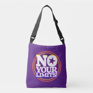 Bolso Cruzado ¡No Tus Límites! Texto blanco Radial Gfx