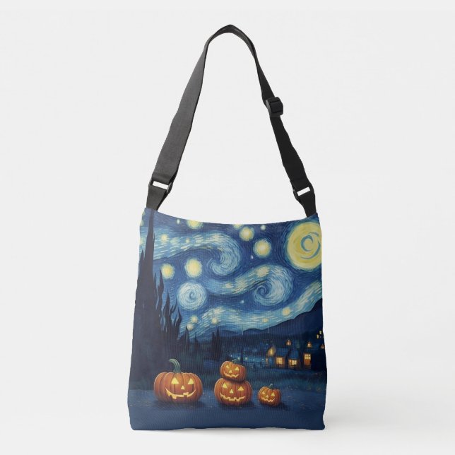 Bolso Cruzado Noche estrellada Van Gogh Halloween (Anverso)