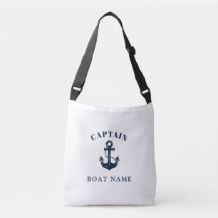 Bolso Cruzado Nombre de Barco Náutico Personalizado Ancla