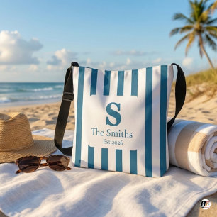 Bolso Cruzado Nombre de Familia con Monograma Personalizado Raya