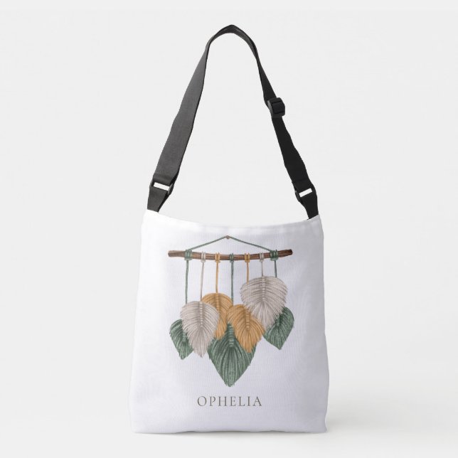 Bolso Cruzado Nombre de gramíneas Boho Moda Pampas (Anverso)