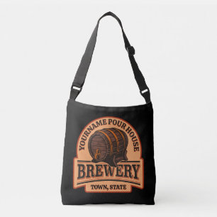 Bolso Cruzado NOMBRE personalizado Cervecería de carne de roble 