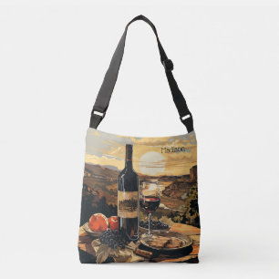 Bolso Cruzado Nombre personalizado de Wine Lover