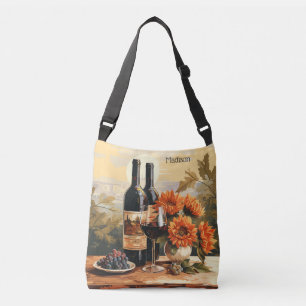 Bolso Cruzado Nombre personalizado de Wine Lover