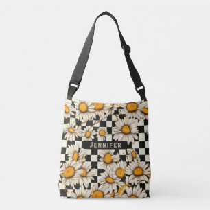 Bolso Cruzado Nombre personalizado del tablero de ajedrez Retro