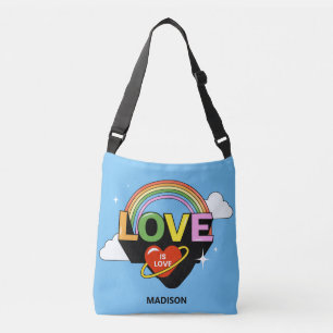 Bolso Cruzado Nombre personalizado "El amor es amor"