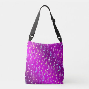 Bolso Cruzado nota, música, metalizado, partitura, música, clef,