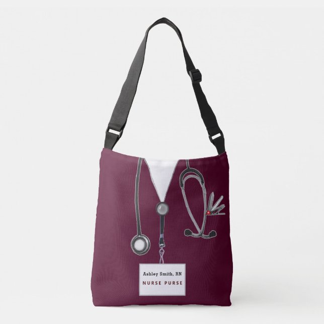 Bolso Cruzado Novedad personalizada de enfermeras (Anverso)