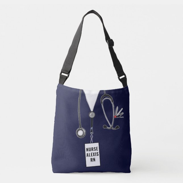 Bolso Cruzado Novedad personalizada de enfermeras (Anverso)