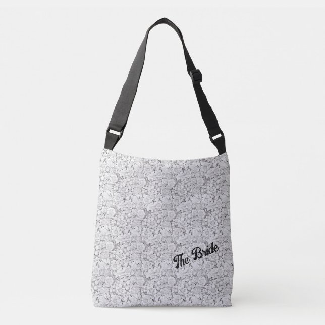 Bolso Cruzado Novias personalizables Floral (Anverso)