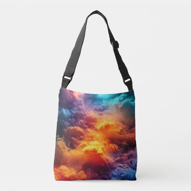 Bolso Cruzado Nubes de colores (Anverso)