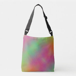 Bolso Cruzado Nubes de Mármol Rosadas Azules y Verdes