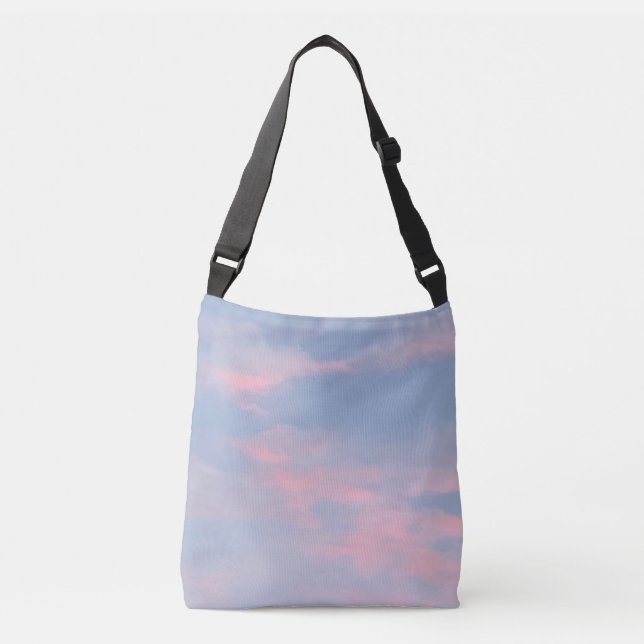 Bolso Cruzado Nubes rosadas de personalizable (Anverso)