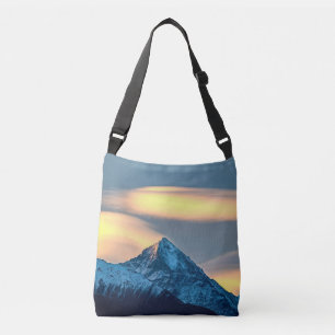 Bolso Cruzado Nubes Únicas Sobre Montañas Cubiertas de Nieve