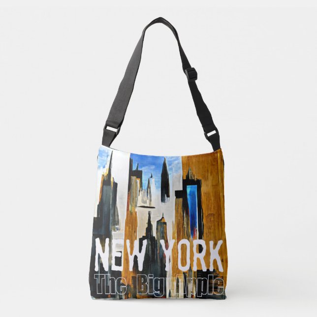 Bolso Cruzado Nueva York La pintura abstracta de la Gran Manzana (Anverso)