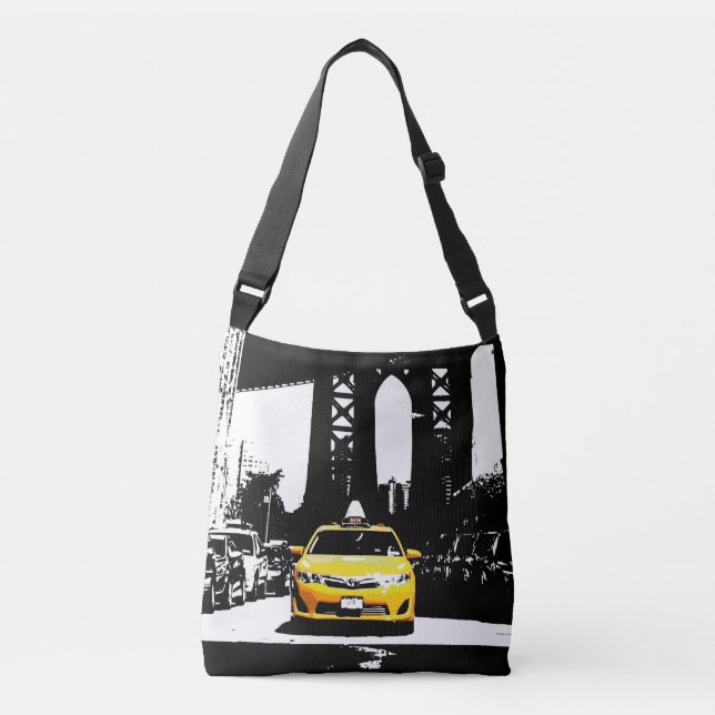 Bolso Cruzado Nueva York moderna Nyc Yellow Taxi Brooklyn (Anverso)