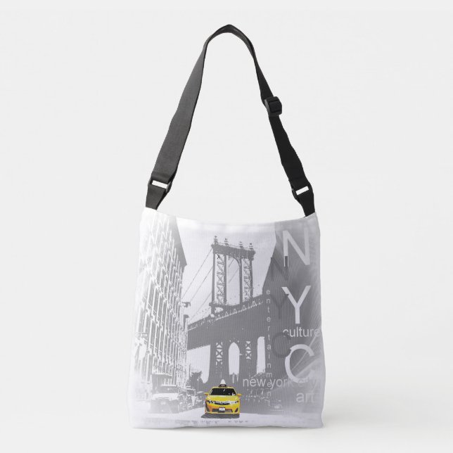 Bolso Cruzado Nueva York Nyc Brooklyn Bridge Yellow Taxi (Anverso)